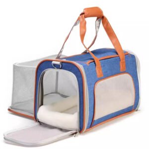 Single-Expandable Pet Carrier – Foldable Cat & Small Dog Travel Bag