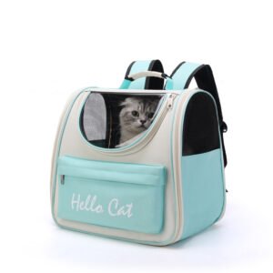 Breathable Portable Pet Carrier Backpack for Cats and Small Dogs with Mesh Windows