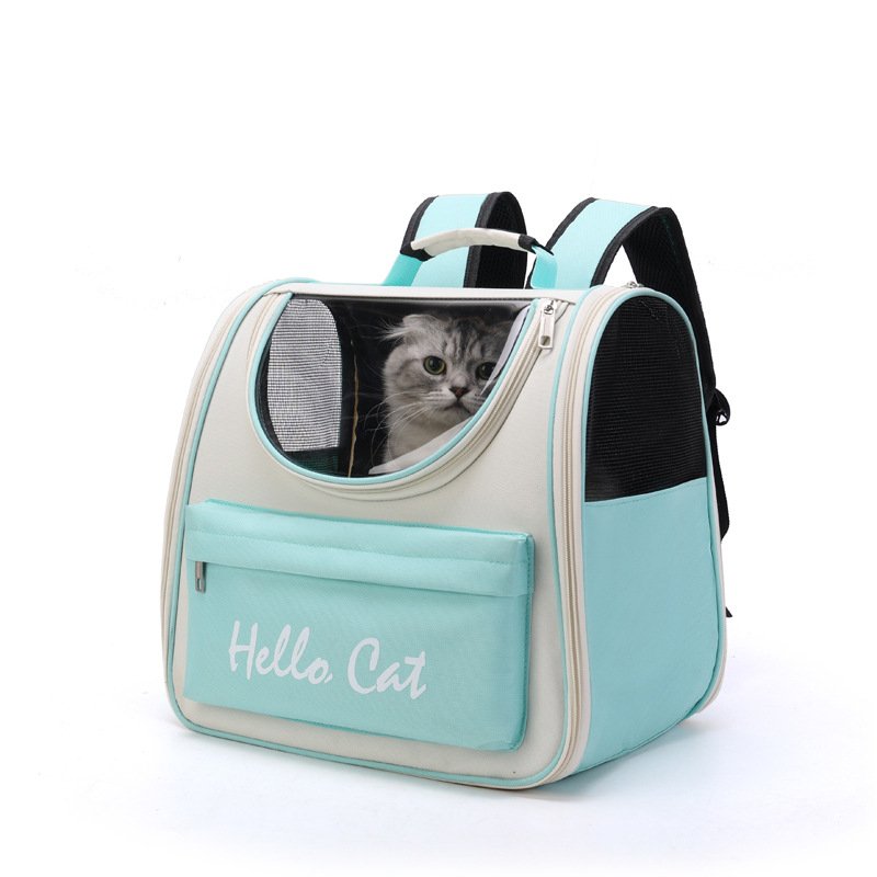 Breathable Portable Pet Carrier Backpack for Cats and Small Dogs with Mesh Windows