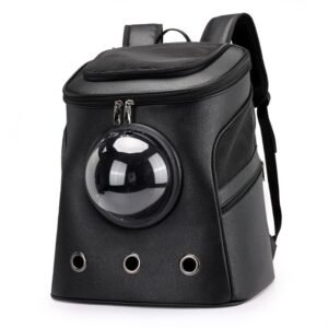 Astronaut Bubble Window Pet Backpack (PU Leather)