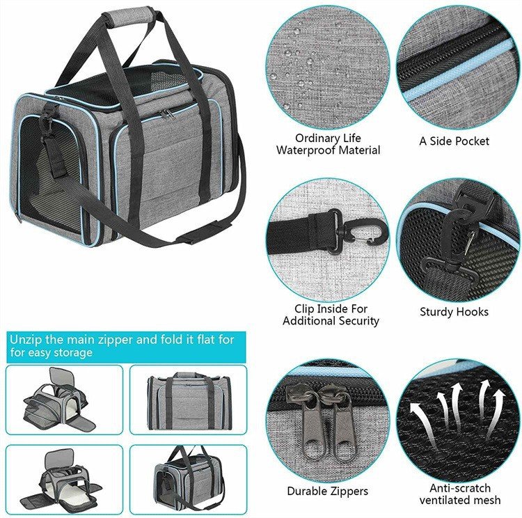 Expandable Pet Travel Carrier Bag - Image 4