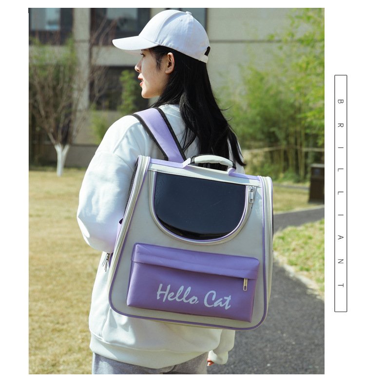 Breathable Portable Pet Carrier Backpack for Cats and Small Dogs with Mesh Windows - Image 8